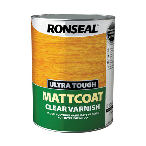 Ronseal Ultra Tough Mattcoat Clear Varnish 5L