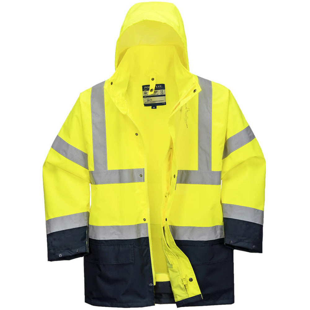 Portwest  - Essential 5-in-1 Two-Tone Jacket - Yellow/Navy