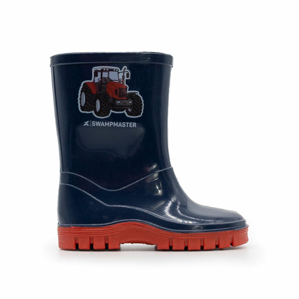 Swampmaster Junior Tractor Wellington Boot Navy/Red - EU28 / UK10 JNR