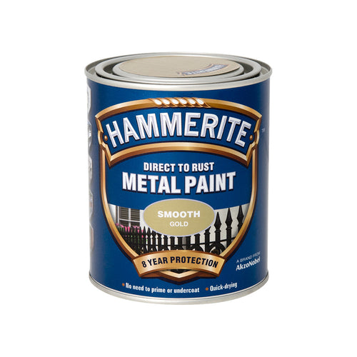 Hammerite Metal Paint Smooth Gold 750ml