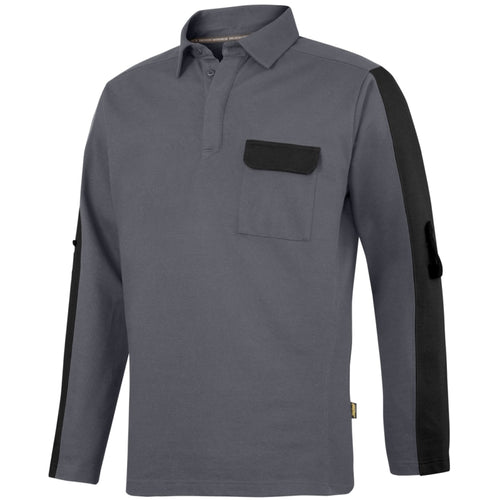 Snickers - AllroundWork, Rugby Sweater - Steel grey\\Black