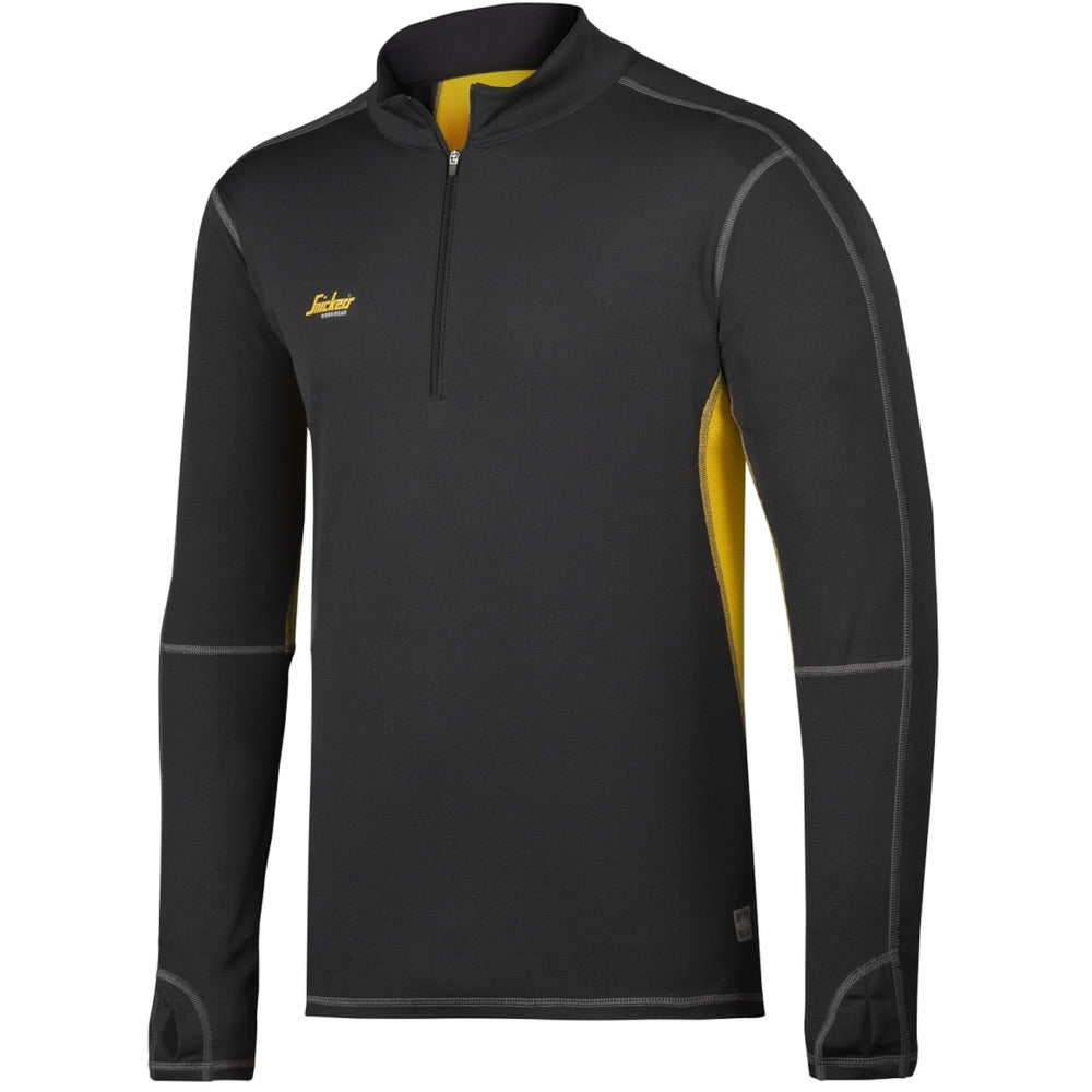 Snickers - 37.5  ½  Zip Long Sleeve T-shirt - Black