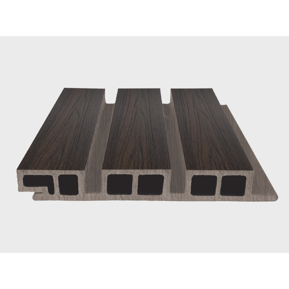 Ultrashield Contemporary Cladding Walnut Composite Decking 25mm