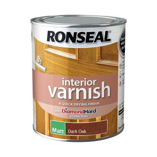 Ronseal Interior Varnish Dark Oak Matt 750ml
