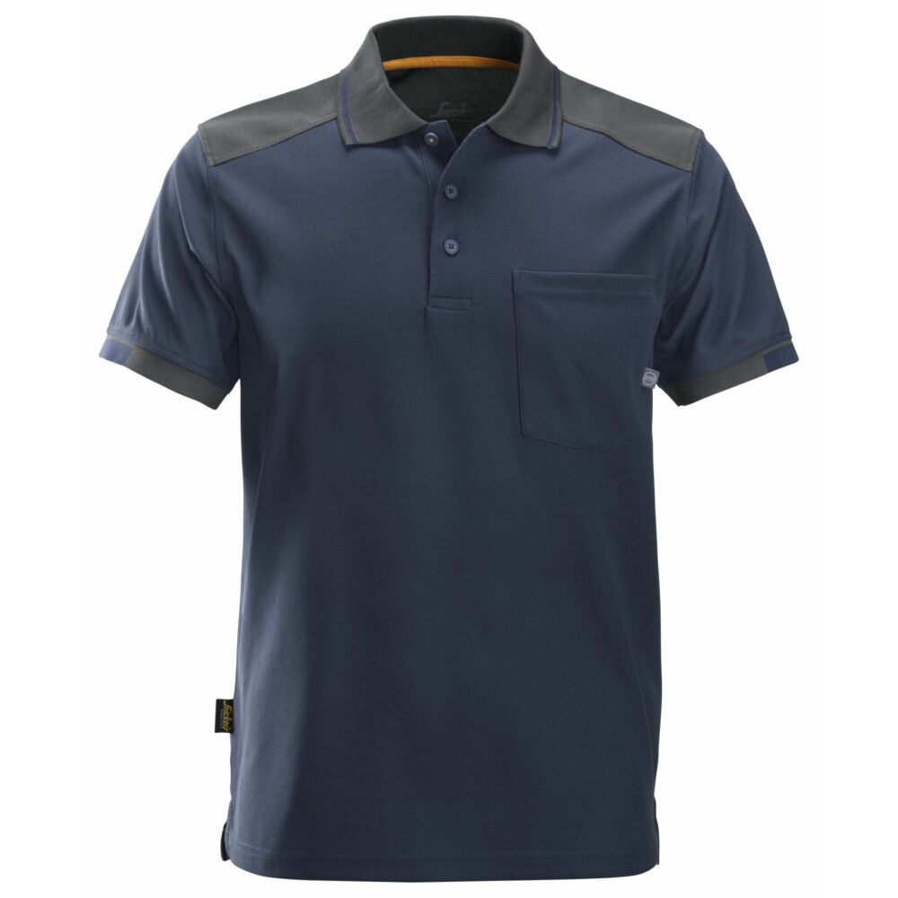 Snickers - AllroundWork, 37.5® Short Sleeve Polo Shirt - Navy\\Steel grey