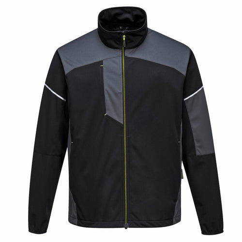 Portwest - PW3 Flex Shell Jacket - Black/Zoom Grey