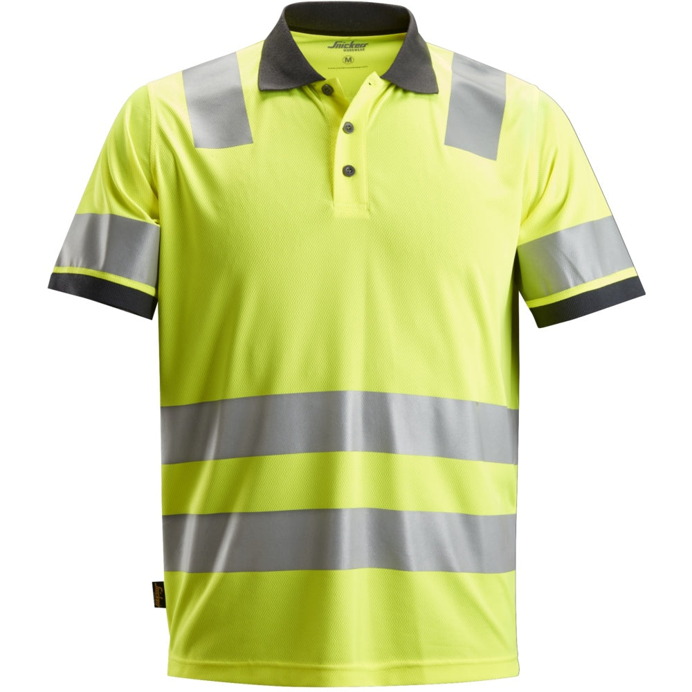 Snickers - High-Vis, Class 2 Polo Shirt - High vis yellow