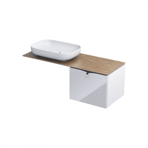 Armavit - 50cm 1 Drawer Vanity Unit - Gloss White - (Exc Basin)