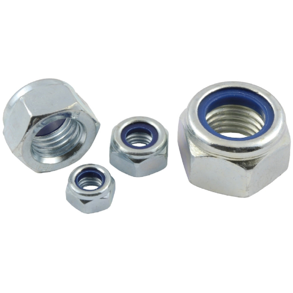 Tucks - M24 Hex Nylon Insert Nut inTin Zinc Plated DIN985 (Box50)
