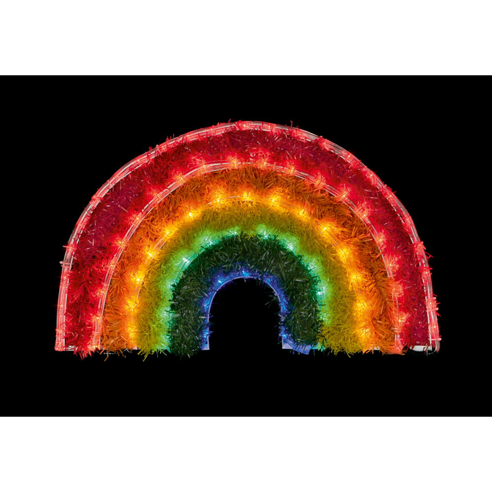 Rainbow Tinsel Rope Light - 57cm x 34cm