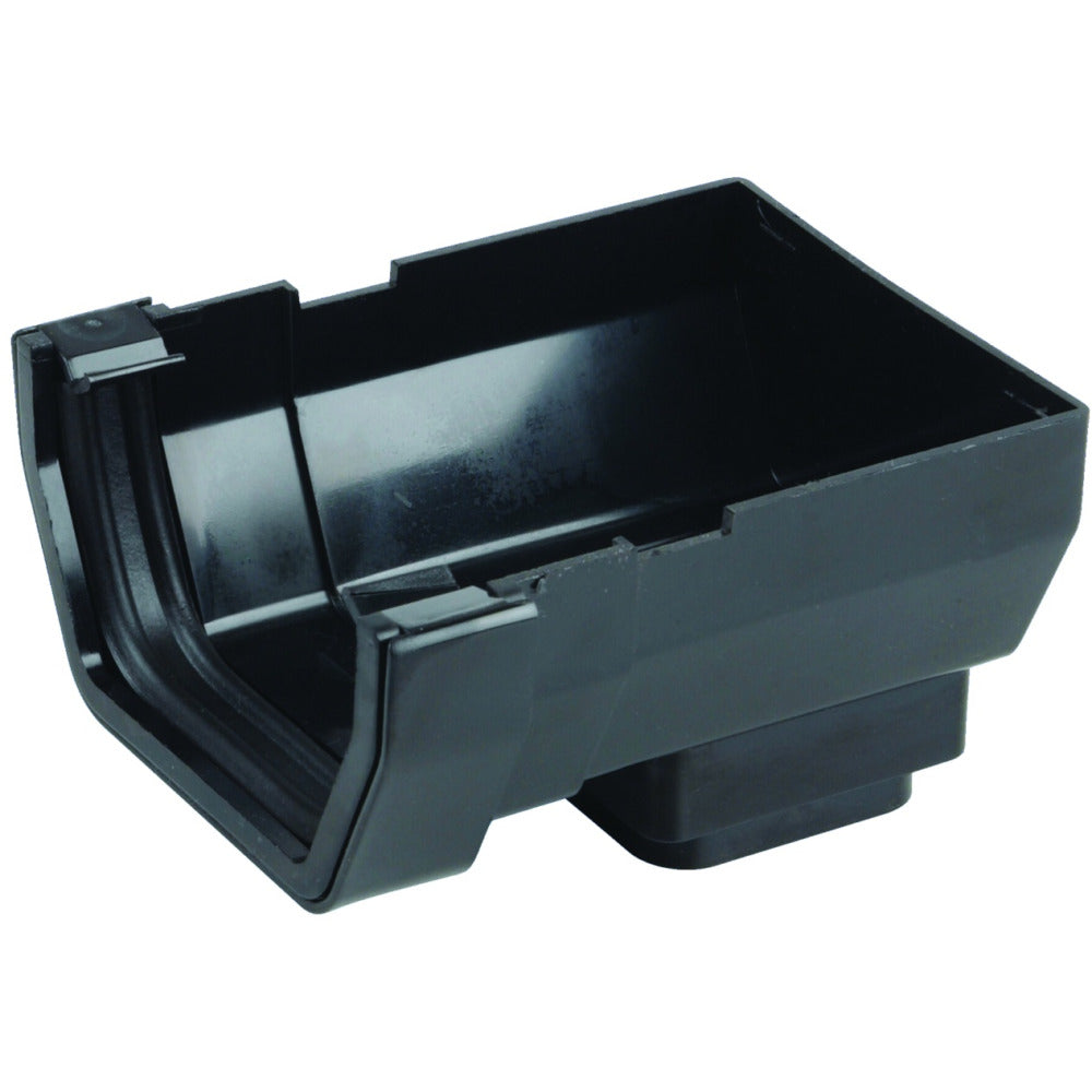 Rainwater SquareLine OsRSq PVC-U Stop end Outlet Black 100mm