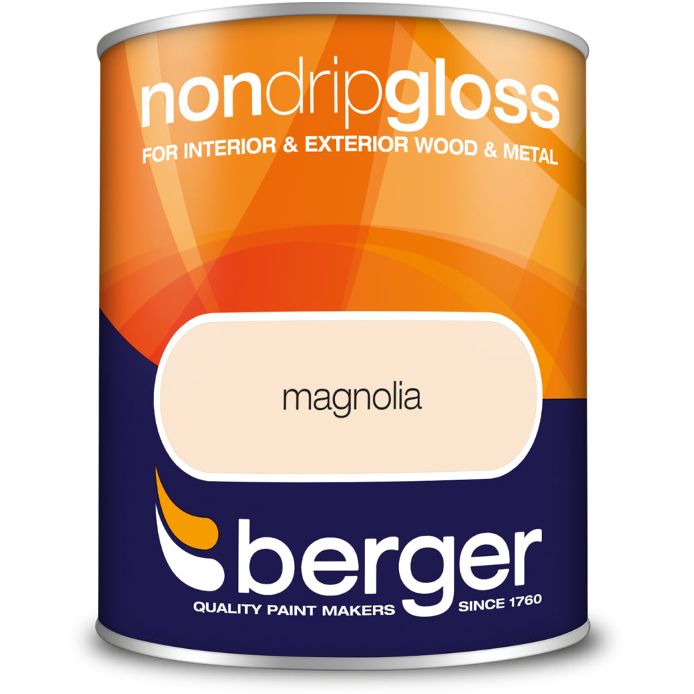 Berger Non Drip Gloss Magnolia 750ml