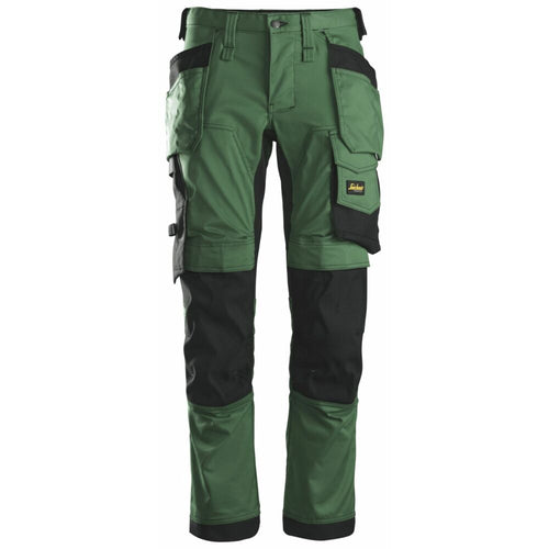 Snickers - AllroundWork, Stretch Trousers Holster Pockets - Forest Green\\Black