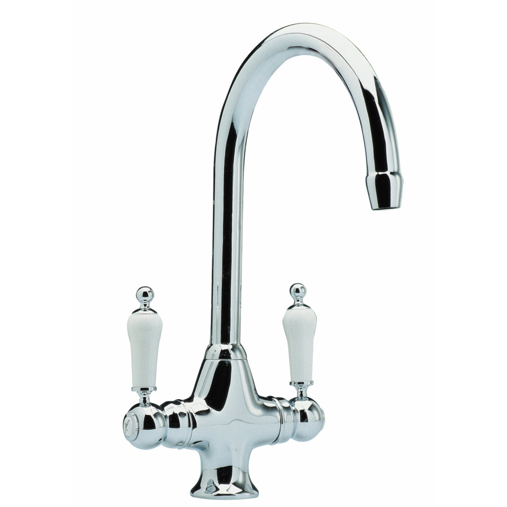 Cruciform Sink Mixer Ceramic Handles