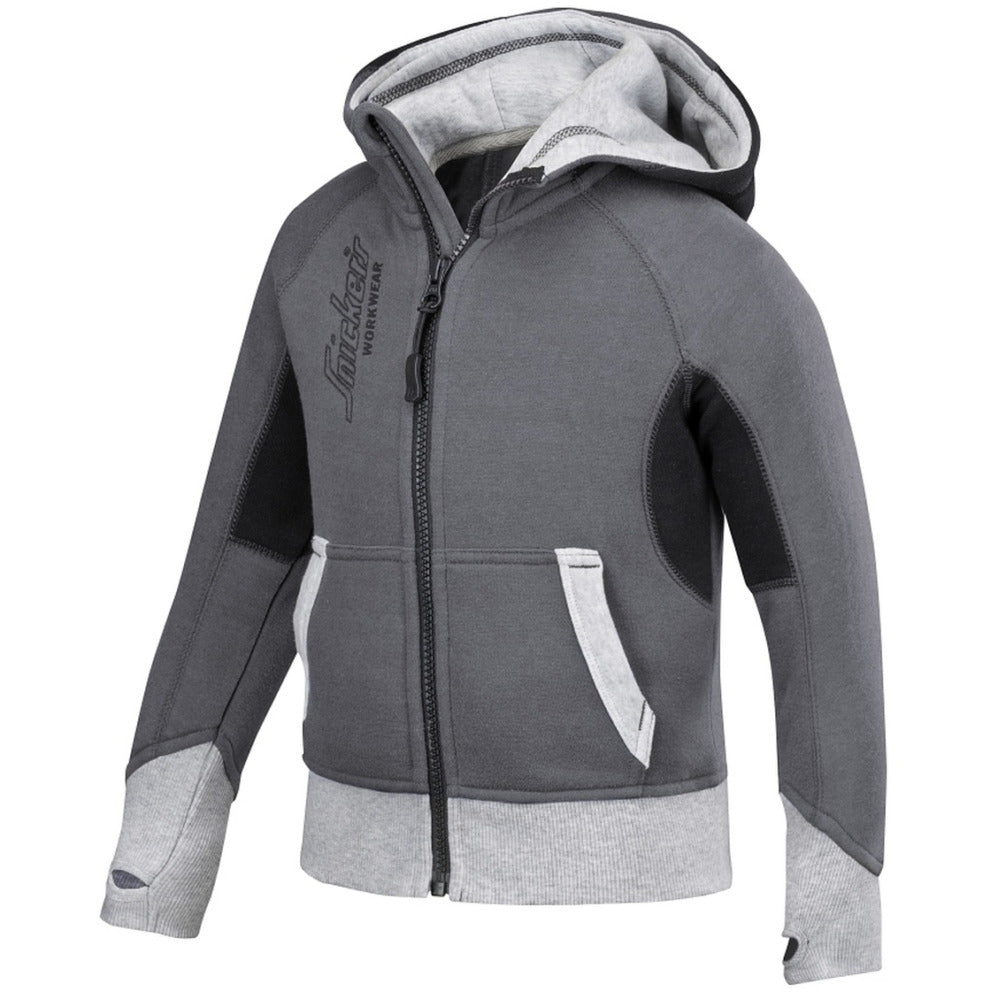 Snickers - Junior Zip Hoodie - Steel grey\\Black