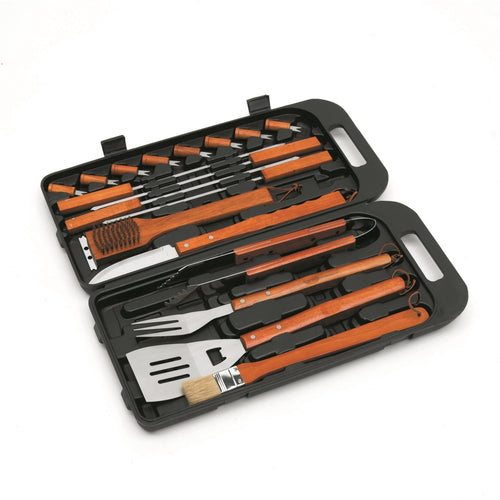 18 Piece Bamboo Tool Set in Case