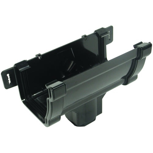 Rainwater StormLine OsRSt PVC-U Running Outlet Black 111mm