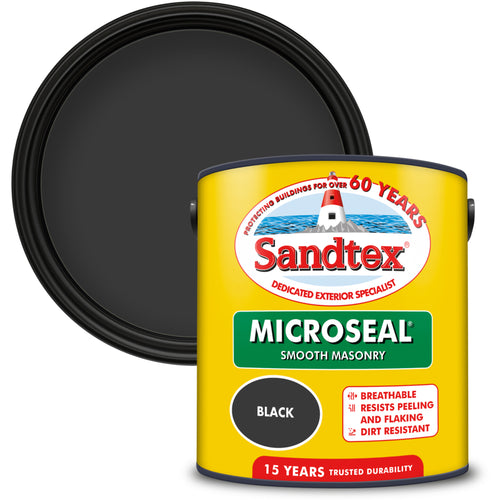 Sandtex Microseal Smooth Masonry Black 2.5L