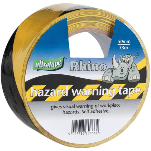 Hazard Tape Black & Yellow Ultra 50mm x 33m