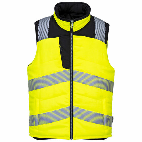 Portwest  - PW3 Hi-Vis Reversible Bodywarmer - Yellow/Black