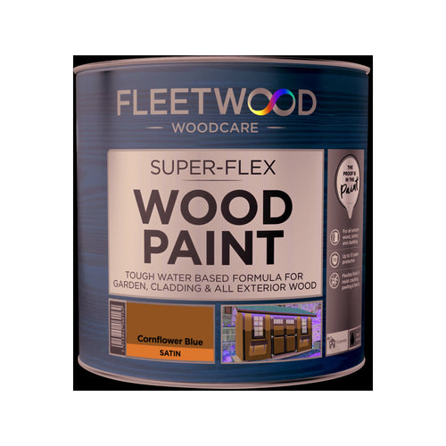 Fleetwood Super-Flex Wood Paint Cornflowr Blue 1L