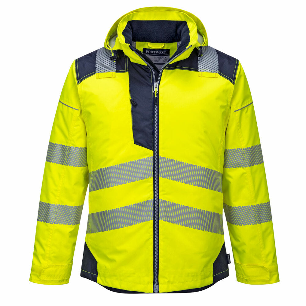 Portwest  - PW3 Hi-Vis Winter Jacket  - Yellow/Navy