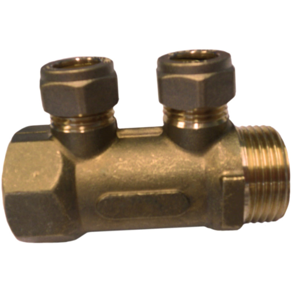 South Coast Plumbing - 3/4\ x 1/2\ x 2 Port Manifold