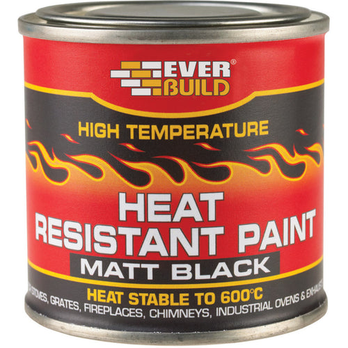 Everbuild Heat Resistant Paint Matt Black - 400ml