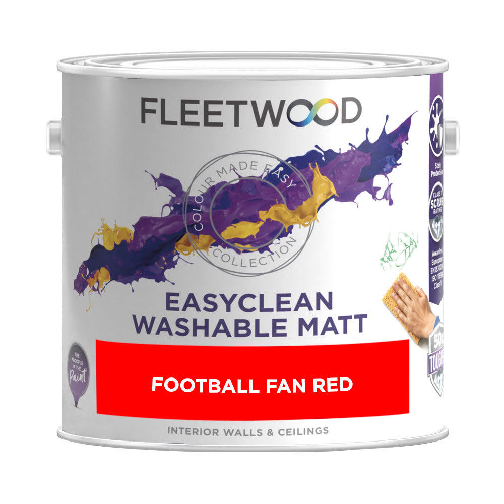 Fleetwood Easy Clean Football Fan Red 2.5L