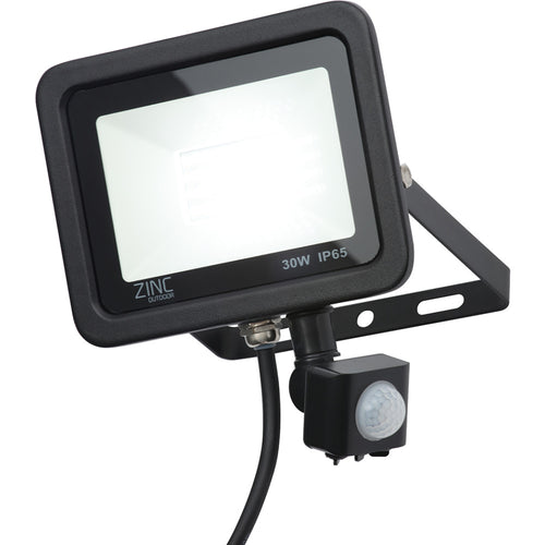 Zinc Rye Slimline LED IP65 Floodlight with PIR - 30w