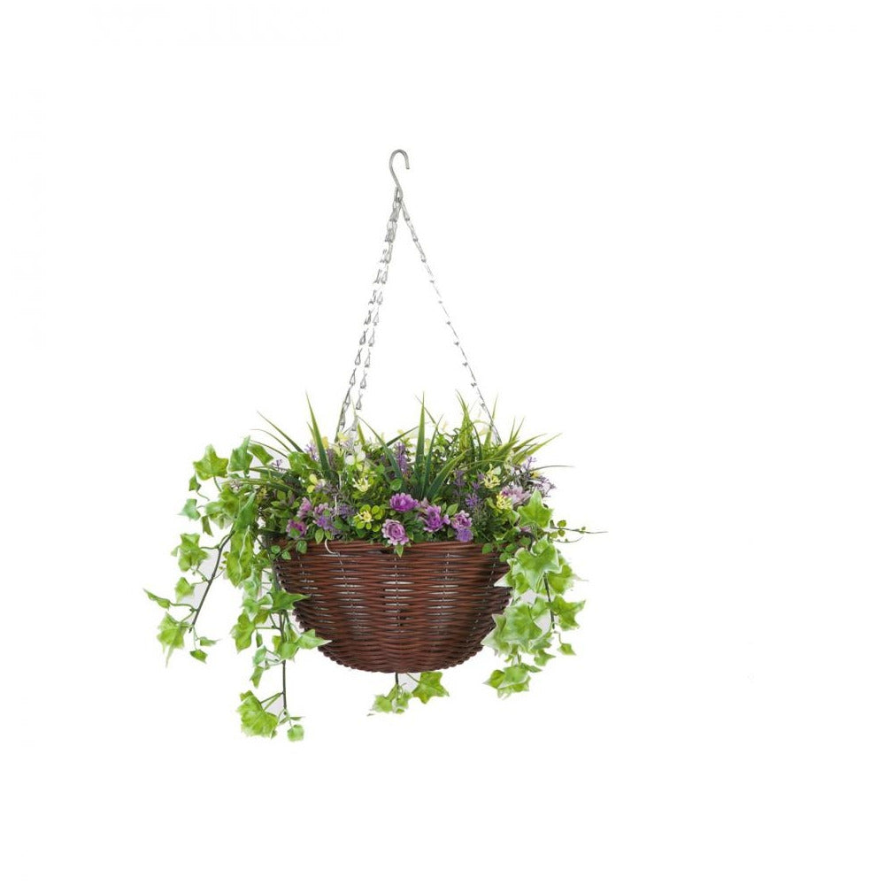 Faux Décor - Lilac Hanging Easy Basket