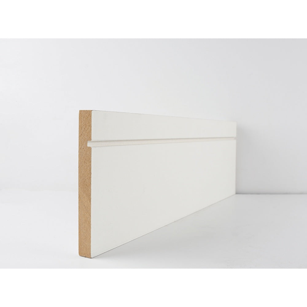 Seadec White Primed Shaker Skirting 18mm