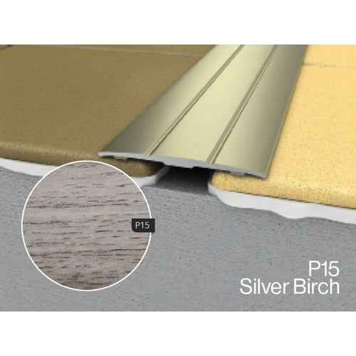 WRG 1 Flat Profile Self Adhesive P15 Silver Birch 1800mm