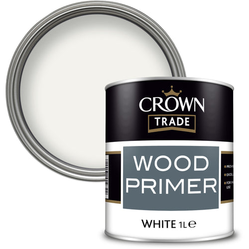 Crown Trade Wood Primer White 1L