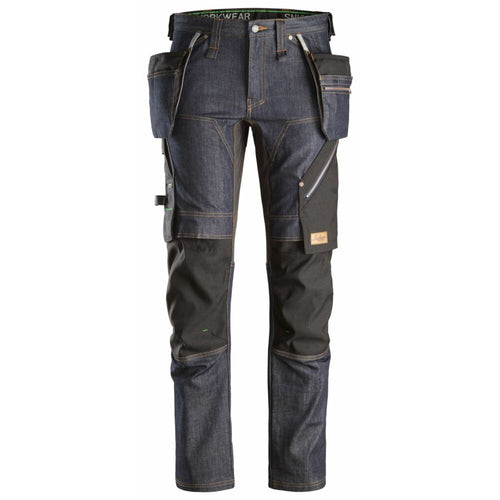 Snickers - FlexiWork, Denim Work Trousers+ Holster Pockets - Denim\\Black