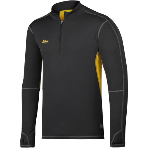 Snickers - 37.5  ½  Zip Long Sleeve T-shirt - Black