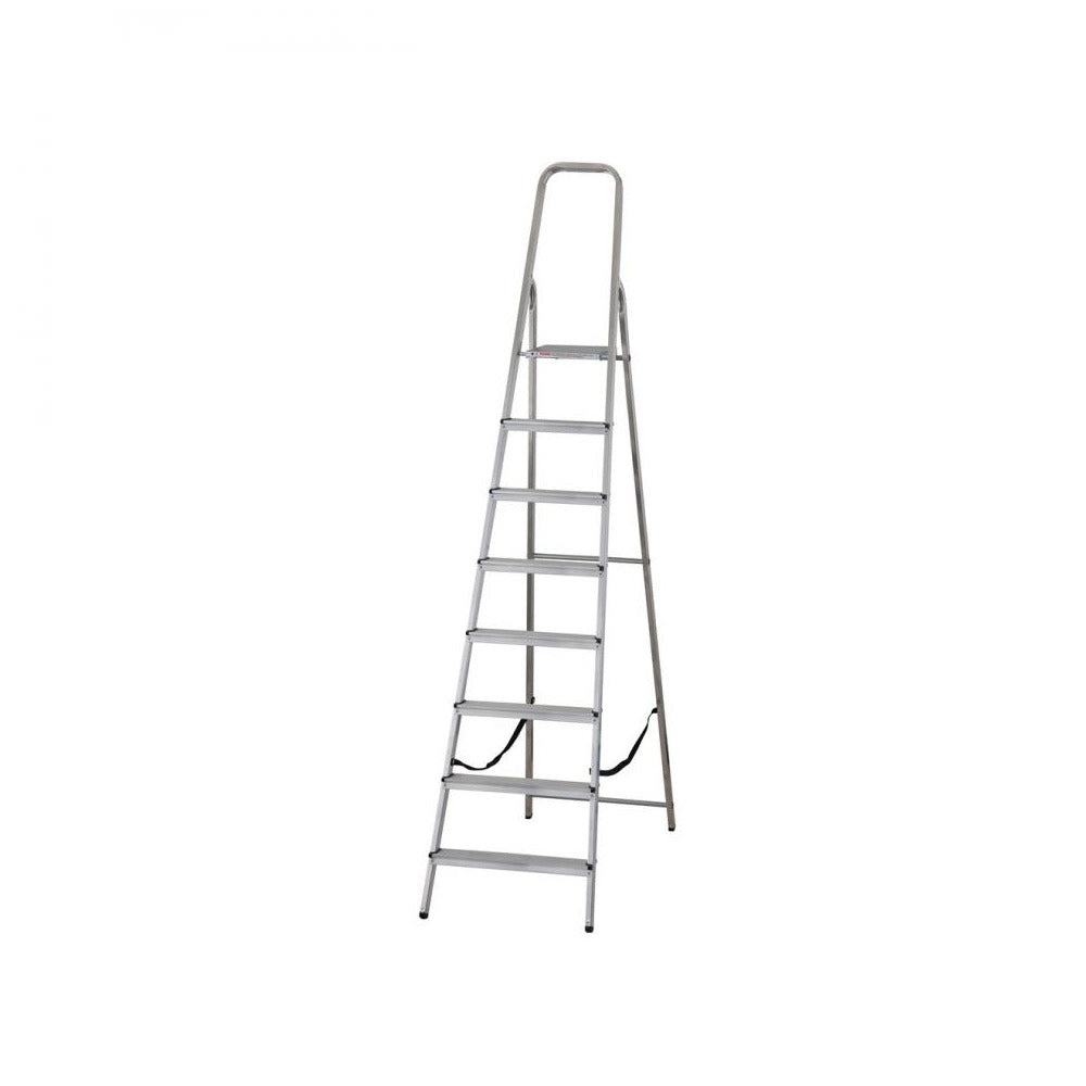 Werner - High Handrail Step Ladder - 8 Thread - Aluminium