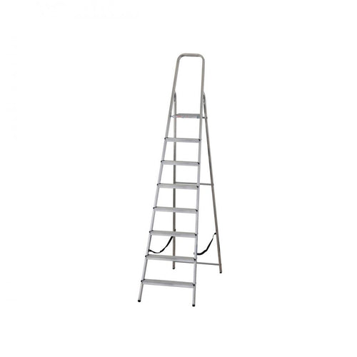 Werner - High Handrail Step Ladder - 8 Thread - Aluminium