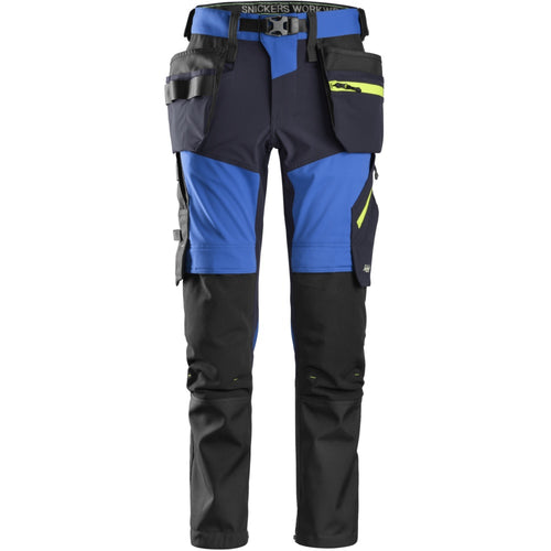 Snickers - FlexiWork, Softshell Stretch Trousers+ Holster Pockets - True Blue\\Navy