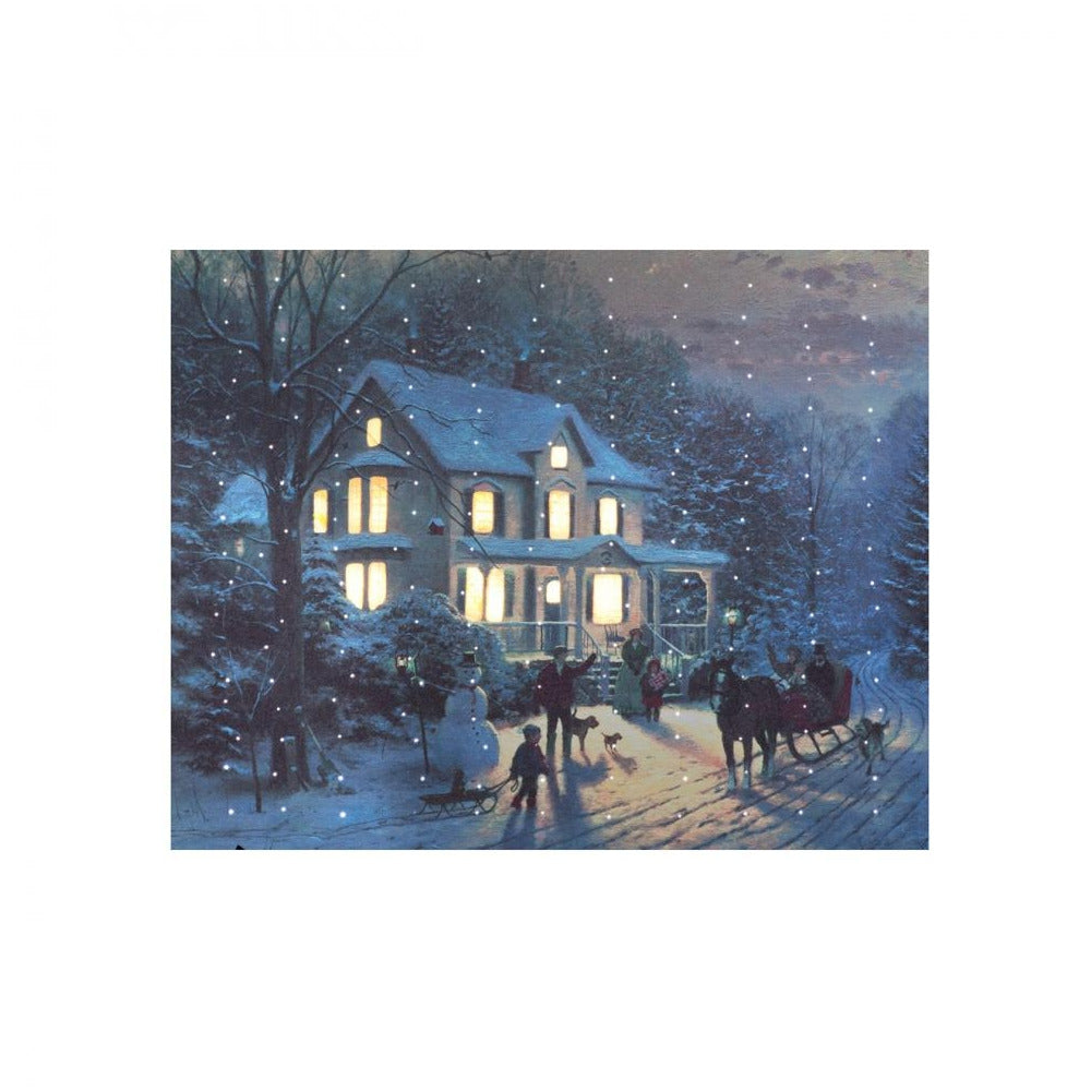 Snowtime - Lit Canvas Thomas Kinkade's Home for the Holidays - 40 x 50cm