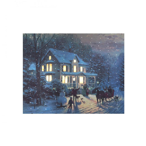 Snowtime - Lit Canvas Thomas Kinkade's Home for the Holidays - 40 x 50cm