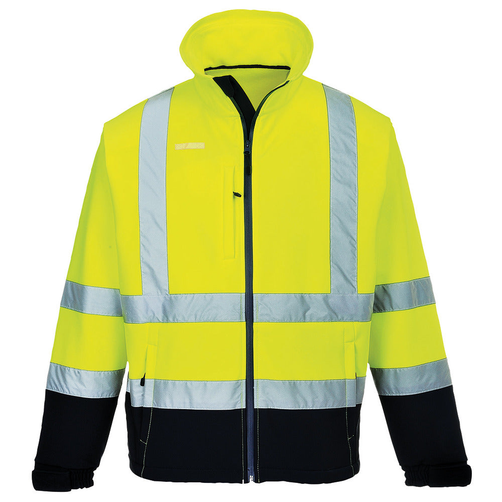 Portwest  - Hi-Vis Contrast Softshell (3L) - Yellow/Navy