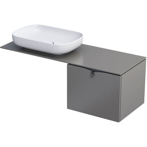Serra 50cm 1 Drawer Vanity Unit - Warm Grey