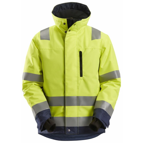 Snickers - AllroundWork, High-Vis 37.5® Insulated Jacket Class 3 - High Visibility Yellow - Navy