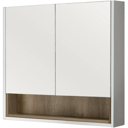 Lucca 800mm Mirror Cabinet - Gloss White