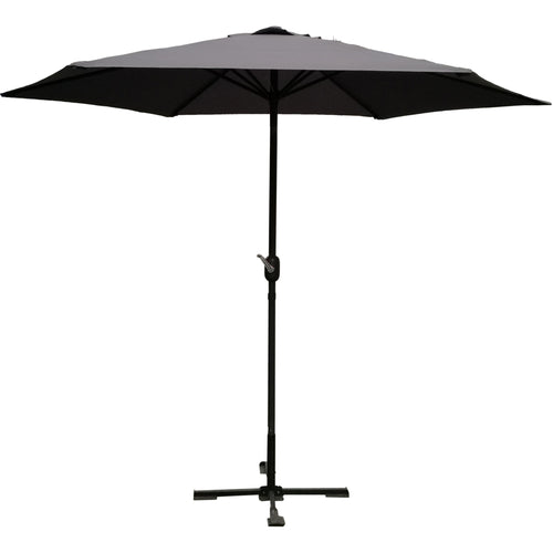 Crank & Tilt Aluminium Parasol Charcoal - 2.7m