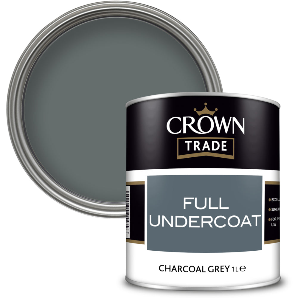 Crown Trade Undercoat Charcoal Grey 1L