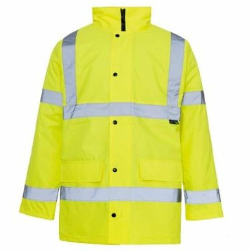 Hi-Vis Reflective Parka Jacket Yellow - S