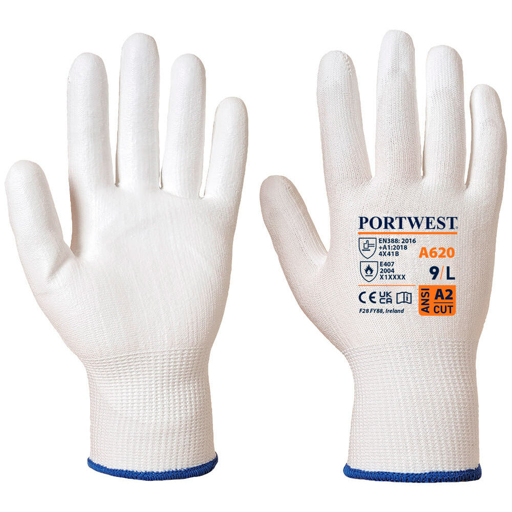 Portwest - LR Cut PU Palm Glove - White