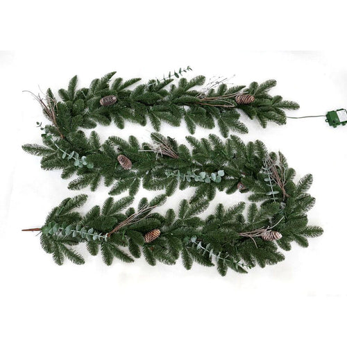 Green Eucalyptus and Pinecones Garland - 9ft x 12ft (Exclusive)